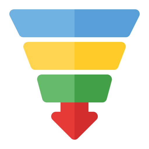 Icono de email marketing y embudos